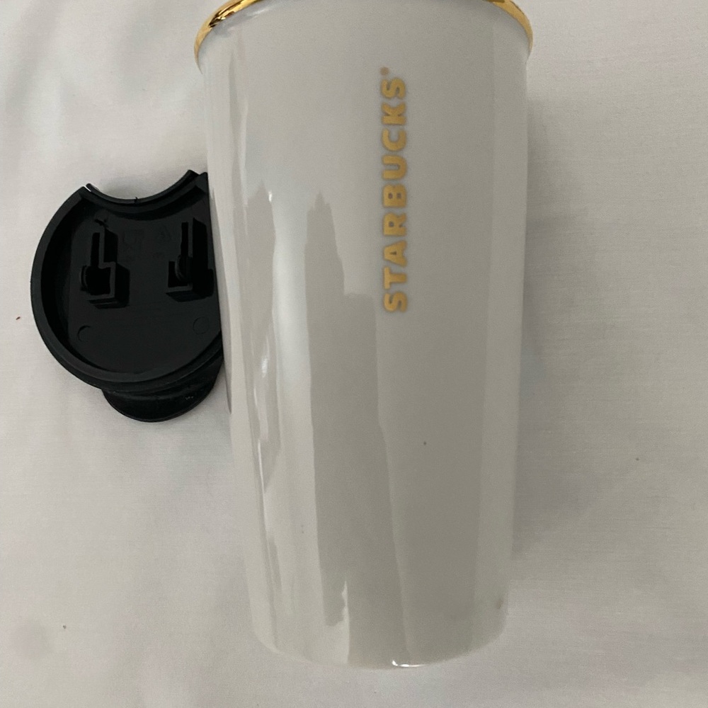 Starbucks 2015 ceramic 12 oz Tumbler Face Compact Mirror Dot Collection - Picture 5 of 7